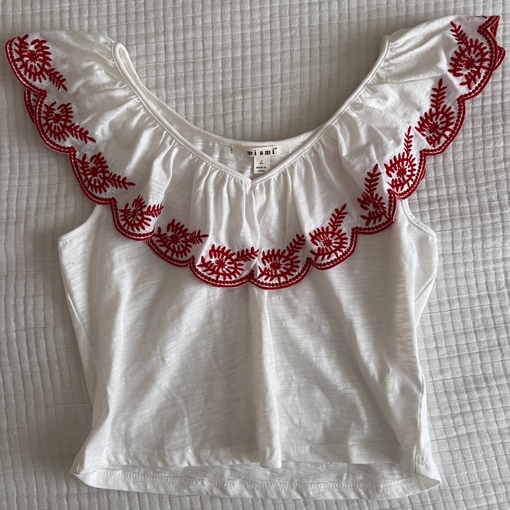Ruffled Crop Blouse